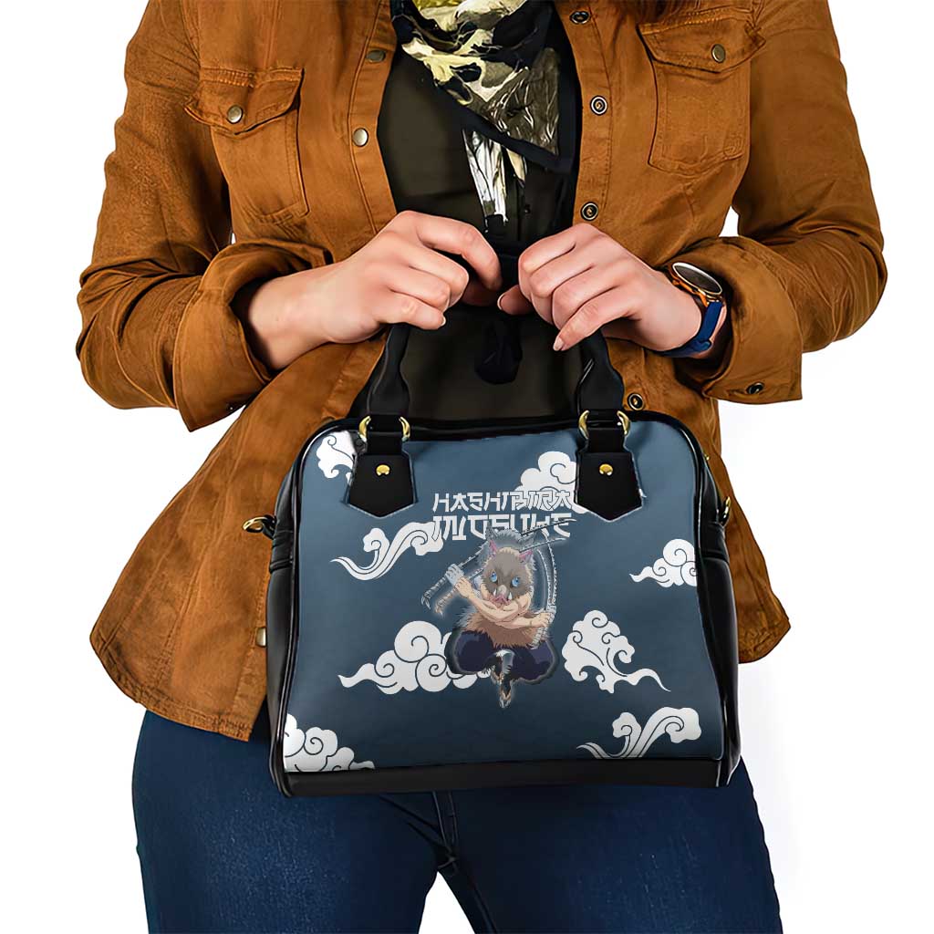 Hashibira Inosuke Demon Slayer Shoulder Handbag Whirlwind Anime Cloud Pattern Style