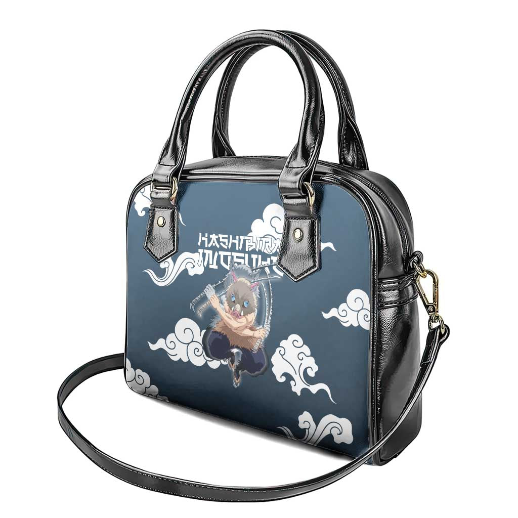 Hashibira Inosuke Demon Slayer Shoulder Handbag Whirlwind Anime Cloud Pattern Style