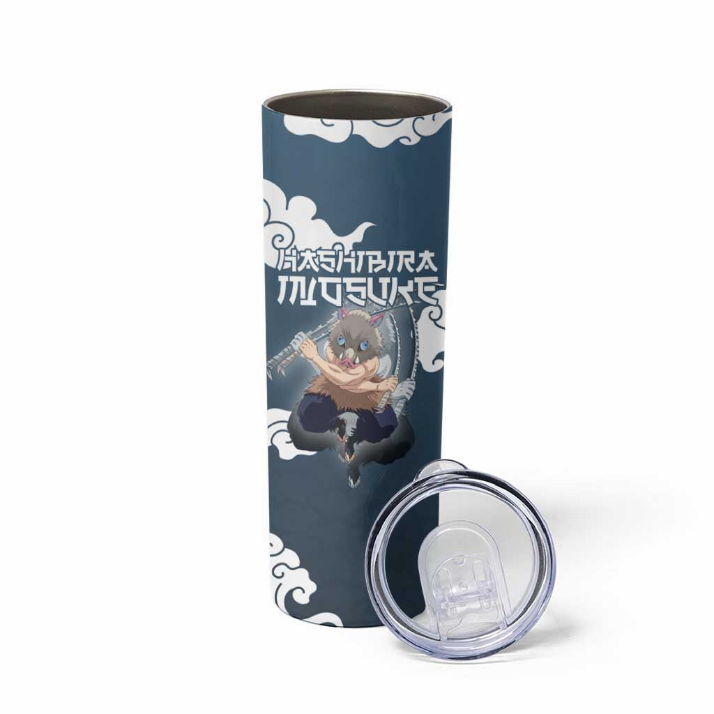 Hashibira Inosuke Demon Slayer Skinny Tumbler Whirlwind Anime Cloud Pattern Style