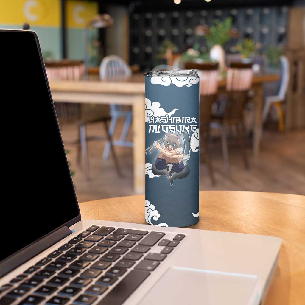 Hashibira Inosuke Demon Slayer Skinny Tumbler Whirlwind Anime Cloud Pattern Style
