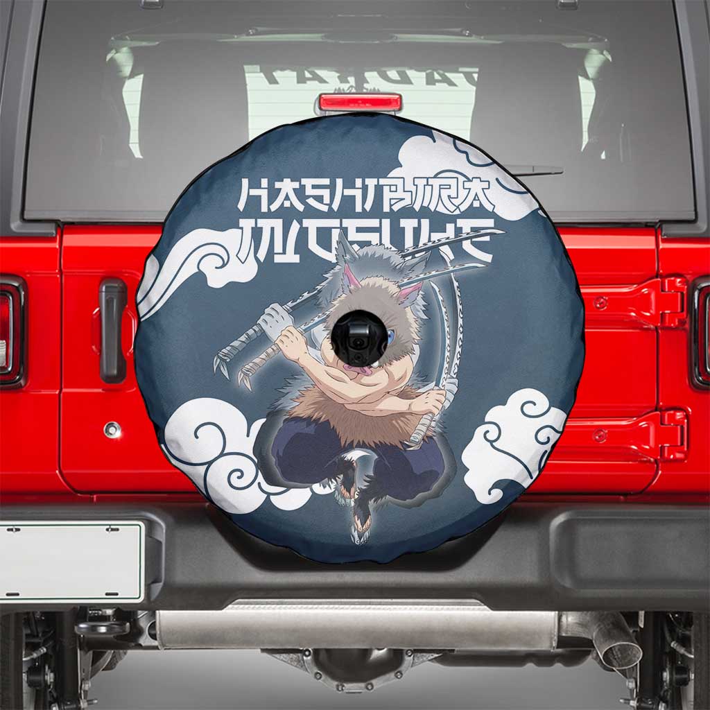 Hashibira Inosuke Demon Slayer Spare Tire Cover Whirlwind Anime Cloud Pattern Style