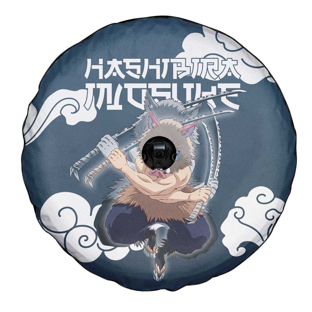 Hashibira Inosuke Demon Slayer Spare Tire Cover Whirlwind Anime Cloud Pattern Style