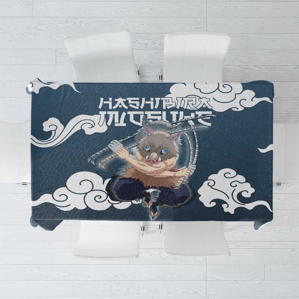 Hashibira Inosuke Demon Slayer Tablecloth Whirlwind Anime Cloud Pattern Style