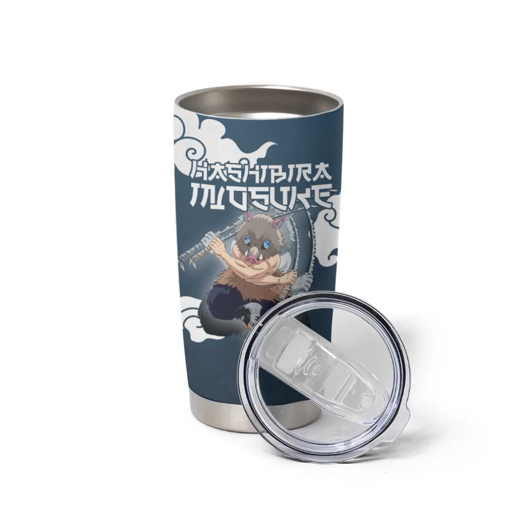 Hashibira Inosuke Demon Slayer Tumbler Cup Whirlwind Anime Cloud Pattern Style
