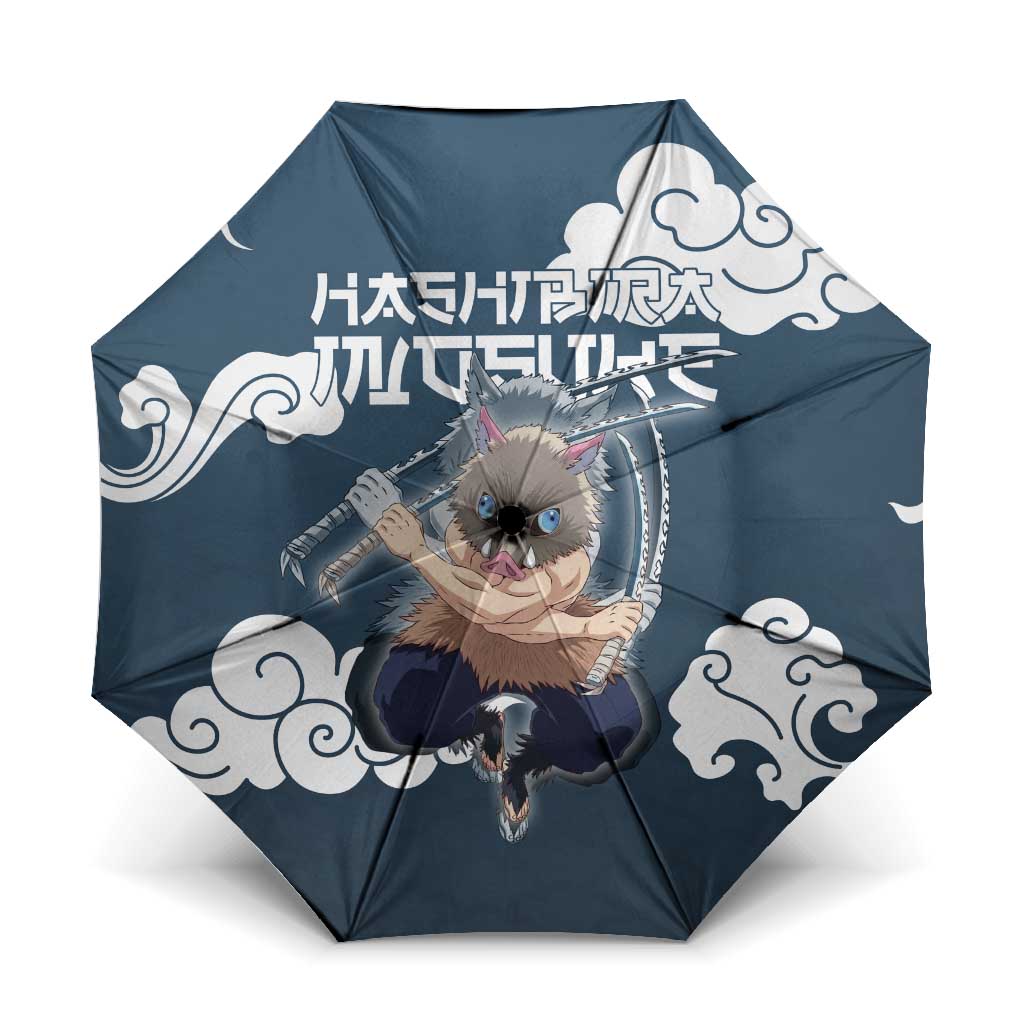 Hashibira Inosuke Demon Slayer Umbrella Whirlwind Anime Cloud Pattern Style