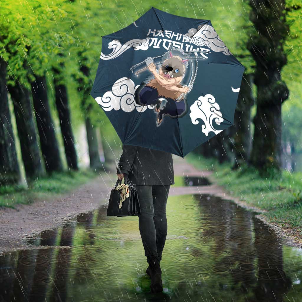 Hashibira Inosuke Demon Slayer Umbrella Whirlwind Anime Cloud Pattern Style
