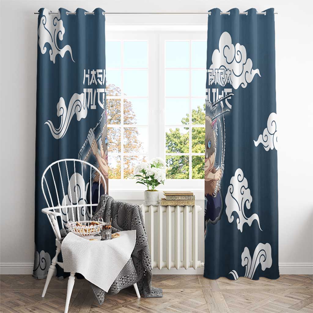 Hashibira Inosuke Demon Slayer Window Curtain Whirlwind Anime Cloud Pattern Style