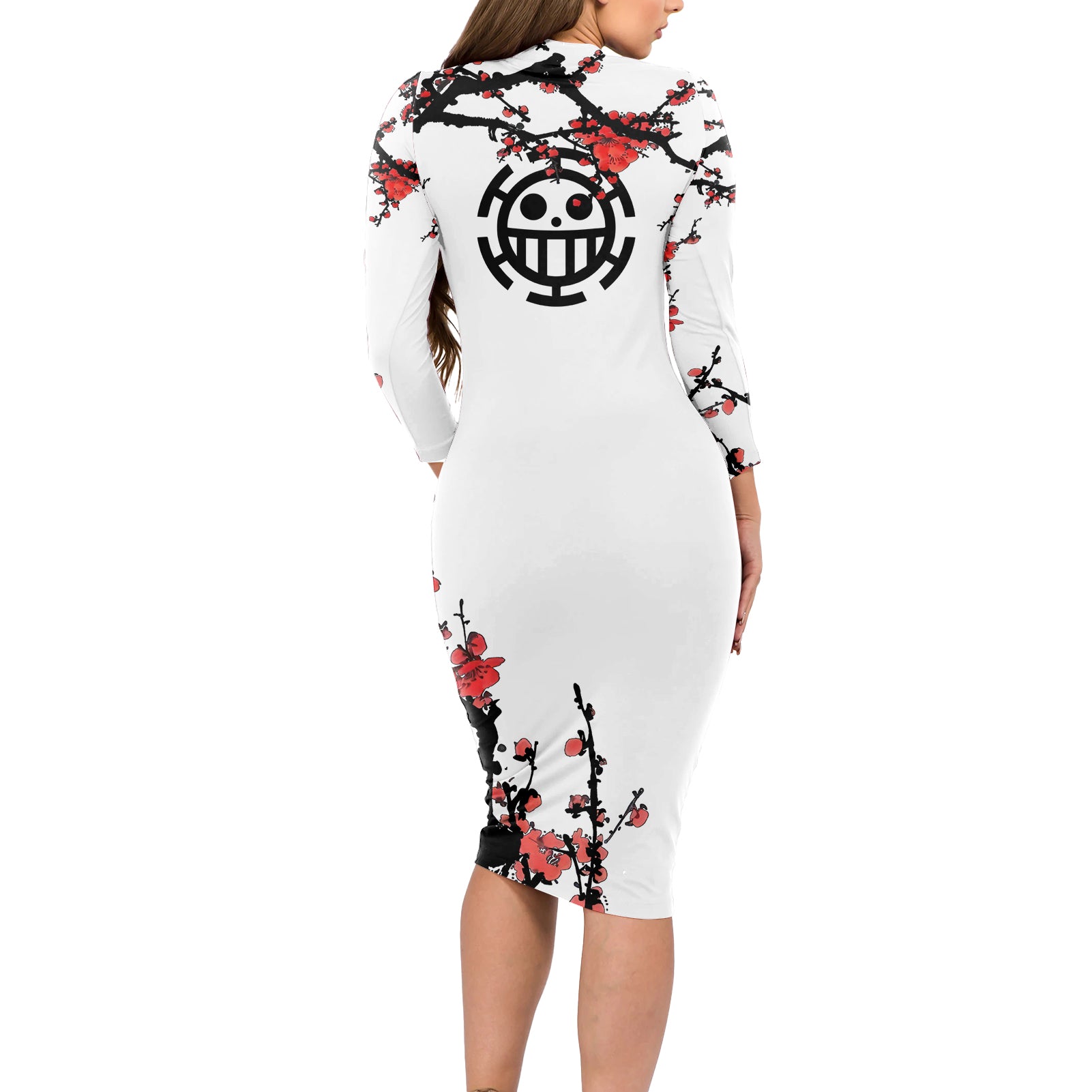 Trafalgar D Law - Japan Style Anime Long Sleeve Bodycon Dress