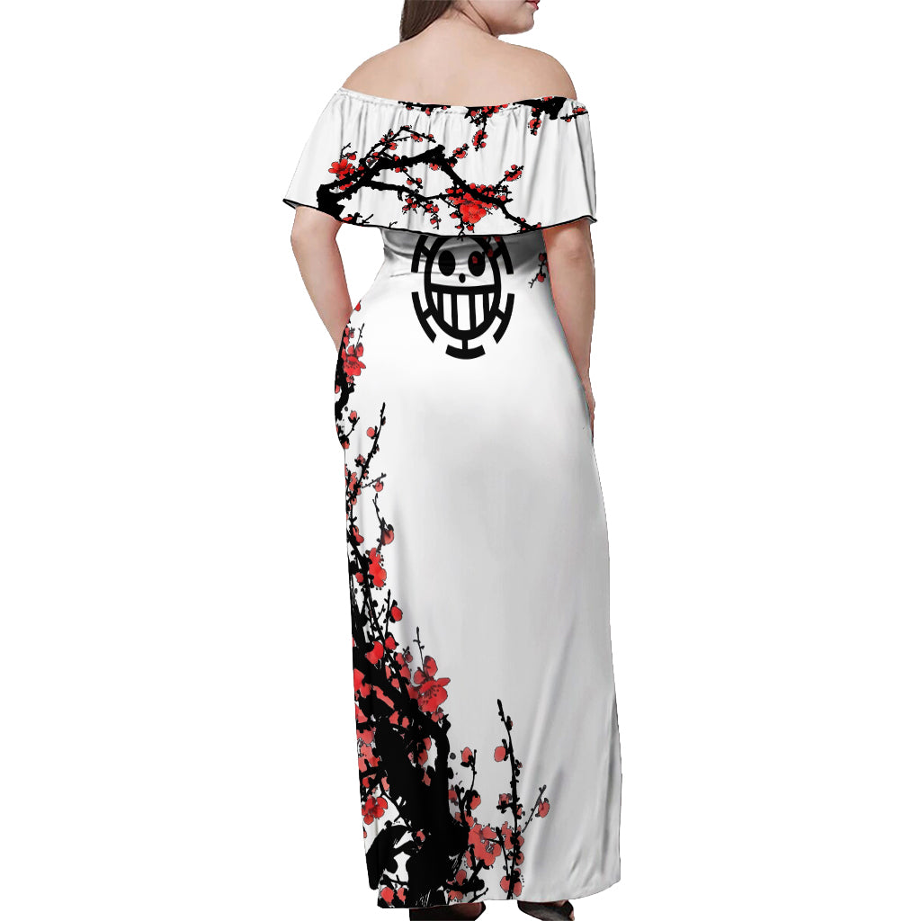 Trafalgar D Law - Japan Style Anime Off Shoulder Maxi Dress