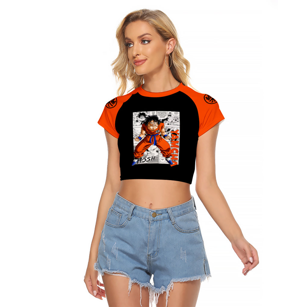 Yamcha - Dragonball Raglan Cropped T Shirt