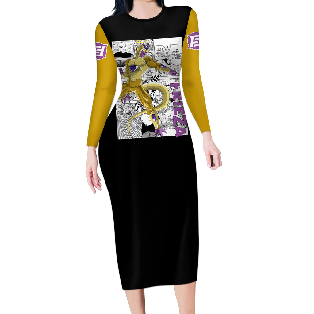 Golden Frieza - Anime Manga Long Sleeve Bodycon Dress