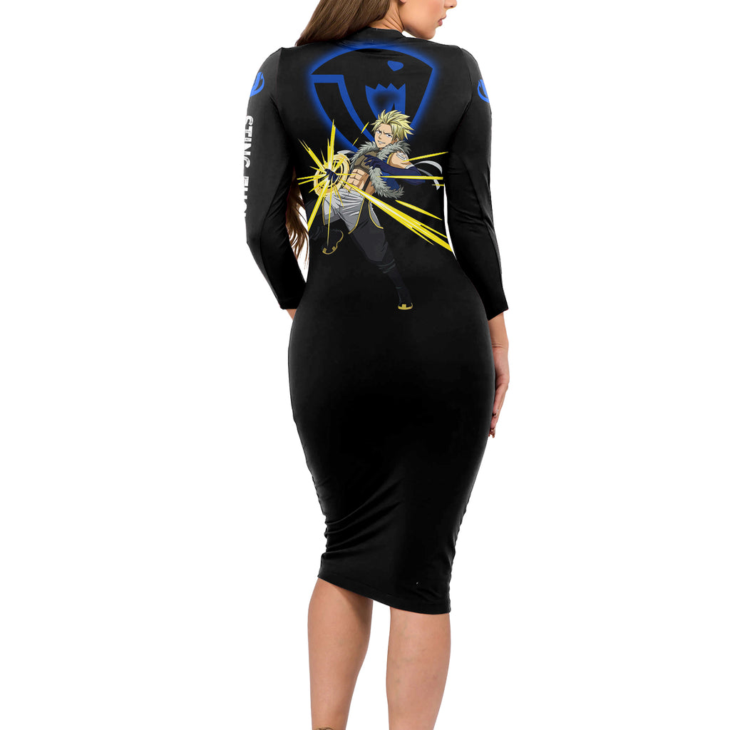 Sabertooth Sting Eucliffe Long Sleeve Bodycon Dress