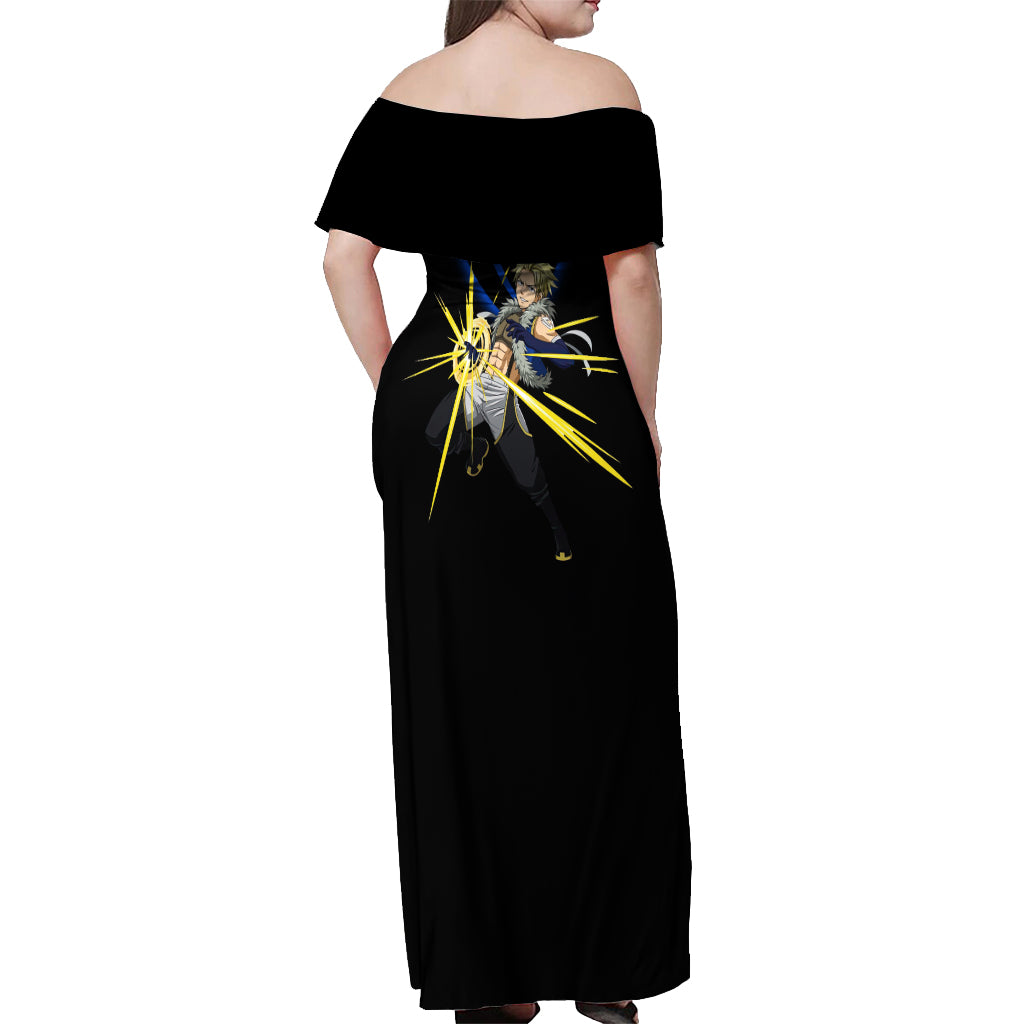 Sabertooth Sting Eucliffe Off Shoulder Maxi Dress