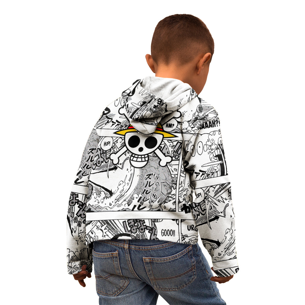 Luffy Gear 5 Awakening - One Piece Anime Mixed Manga Kid Hoodie