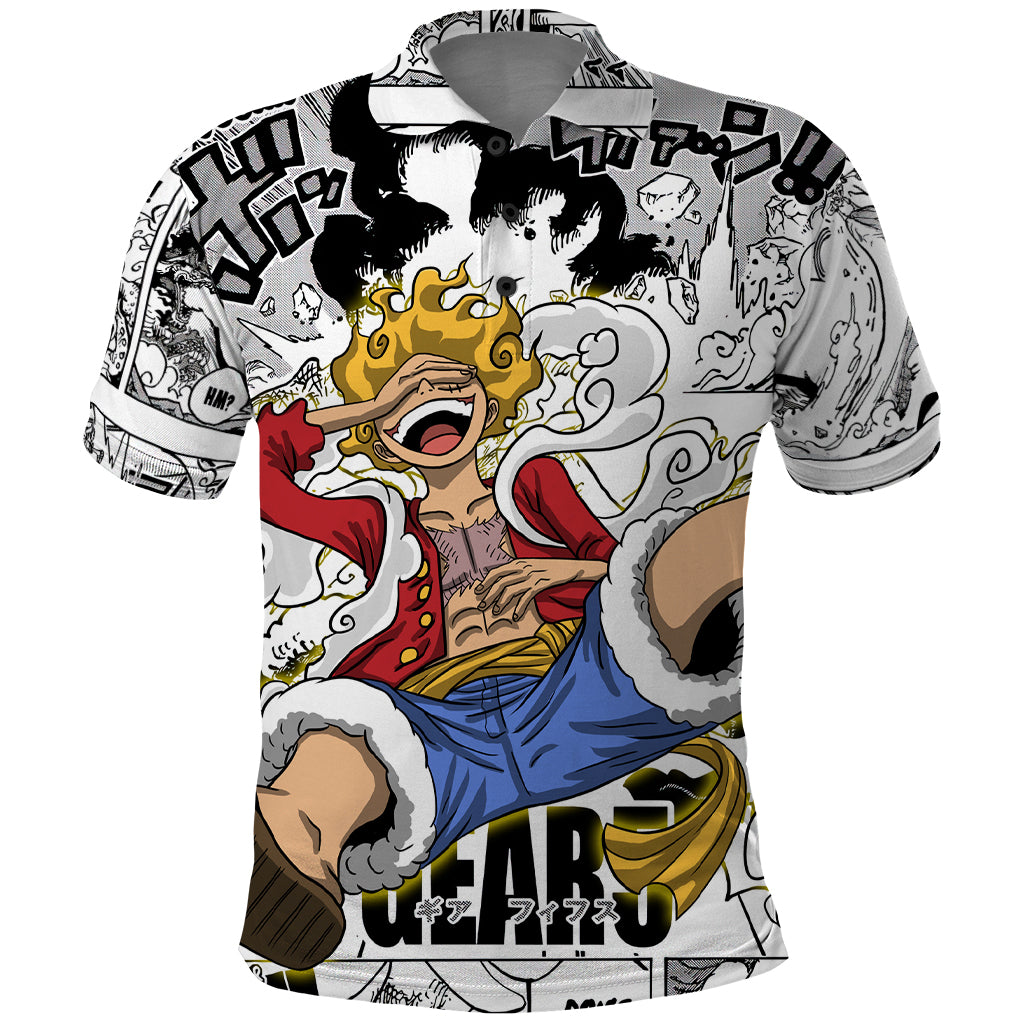 Luffy Gear 5 Awakening - One Piece Anime Mixed Manga Polo Shirt