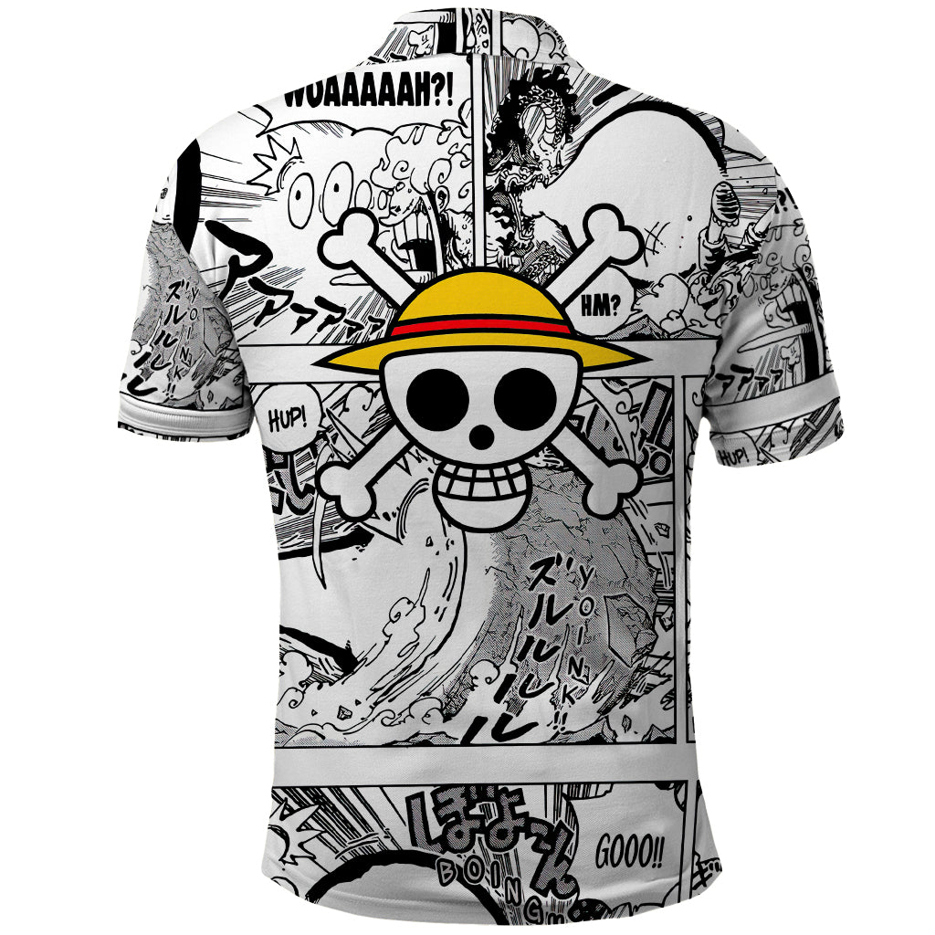 Luffy Gear 5 Awakening - One Piece Anime Mixed Manga Polo Shirt