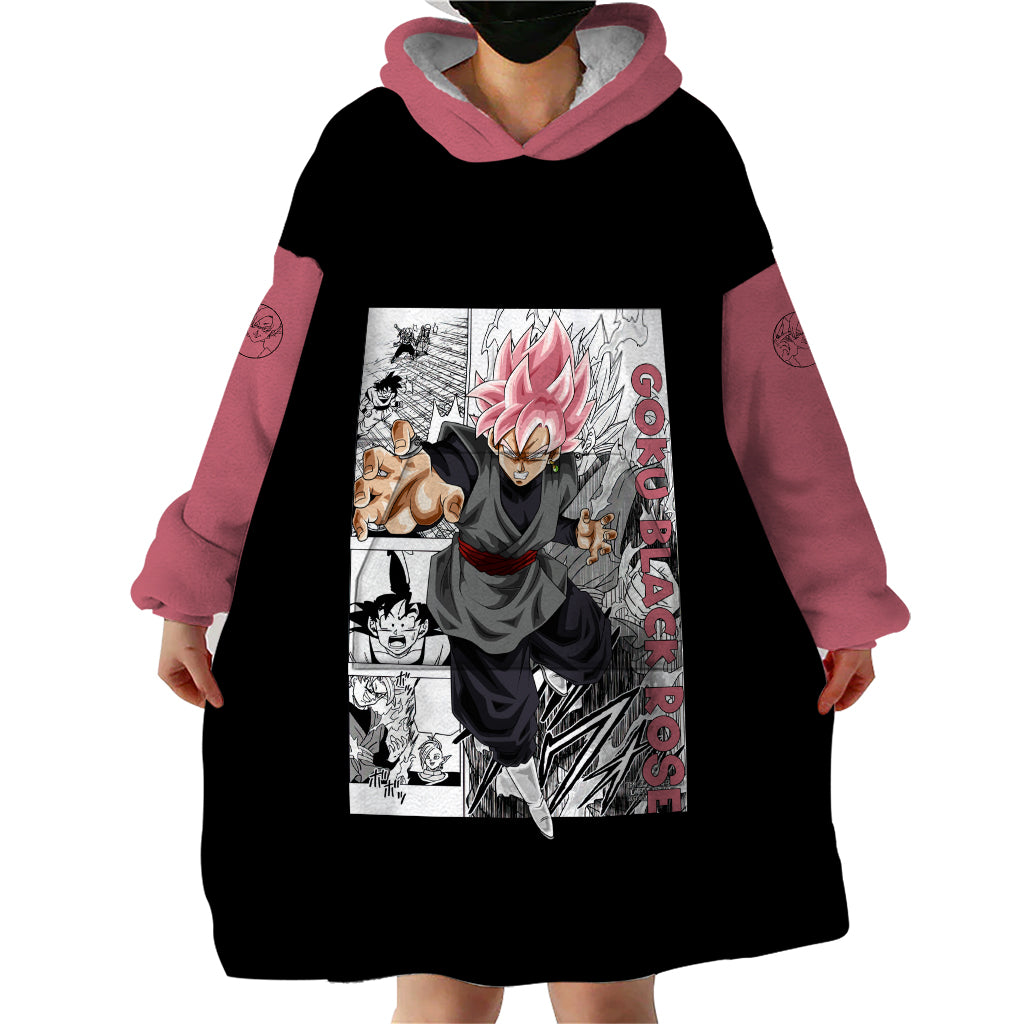 Goku Black Rose - Dragon Ball Anime Wearable Blanket Hoodie