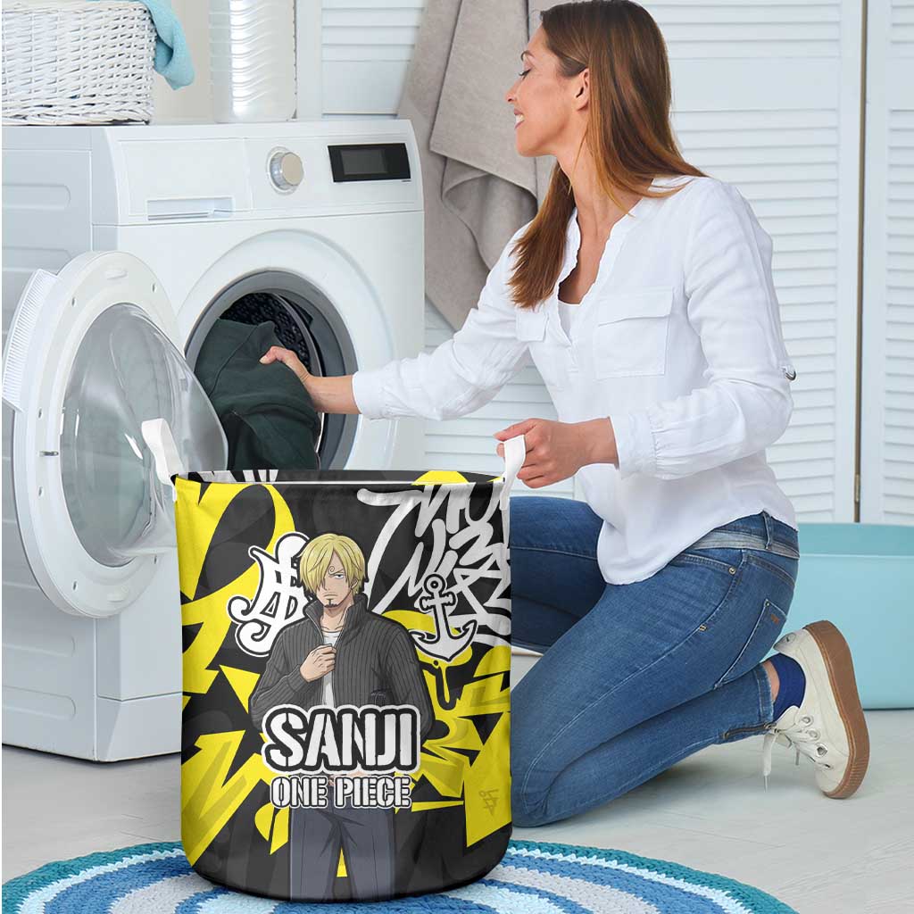Vinsmoke Sanji One Piece Laundry Basket Graffiti Street Art Anime Collage