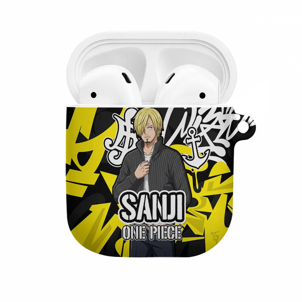 Vinsmoke Sanji One Piece AirPods Case Graffiti Street Art Anime Collage