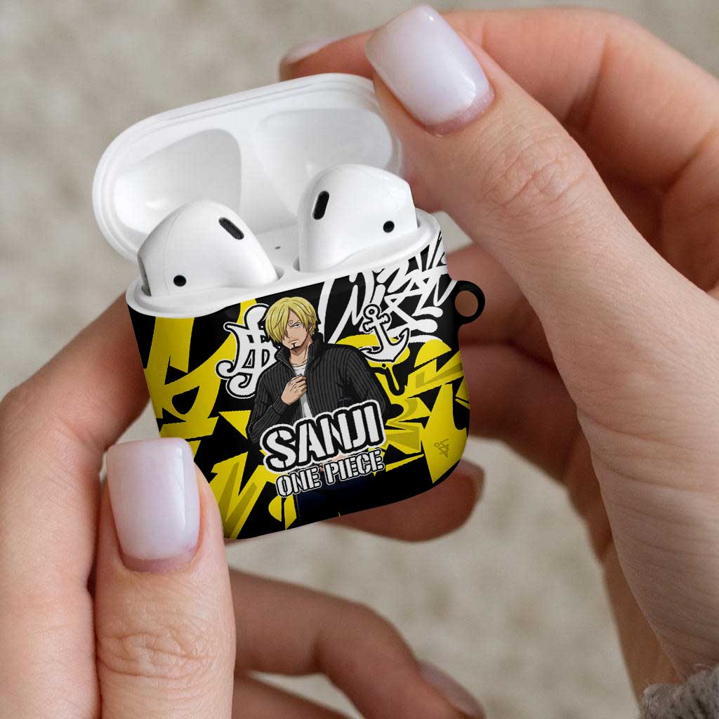 Vinsmoke Sanji One Piece AirPods Case Graffiti Street Art Anime Collage