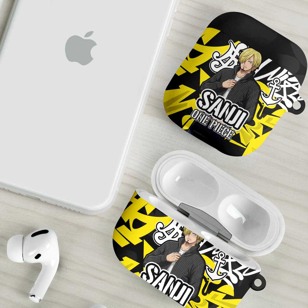 Vinsmoke Sanji One Piece AirPods Case Graffiti Street Art Anime Collage
