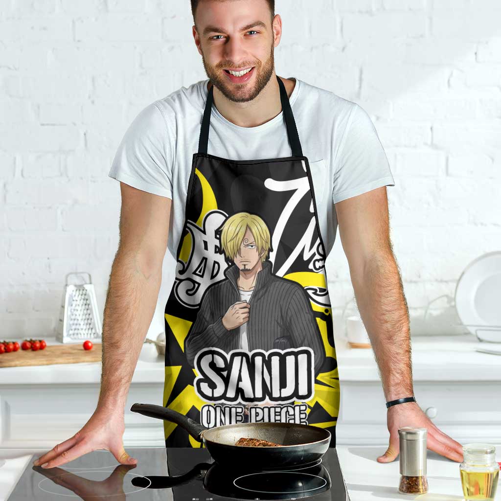 Vinsmoke Sanji One Piece Apron Graffiti Street Art Anime Collage