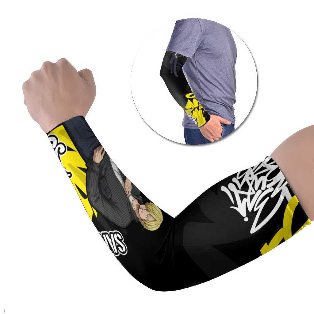Vinsmoke Sanji One Piece Arm Sleeves Graffiti Street Art Anime Collage