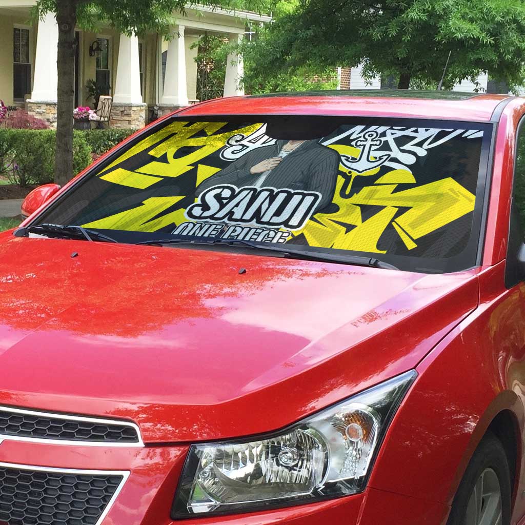 Vinsmoke Sanji One Piece Auto Sun Shade Graffiti Street Art Anime Collage