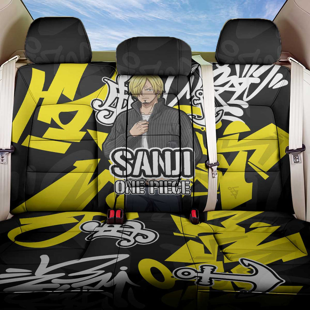 Vinsmoke Sanji One Piece Back Car Seat Cover Graffiti Street Art Anime Collage