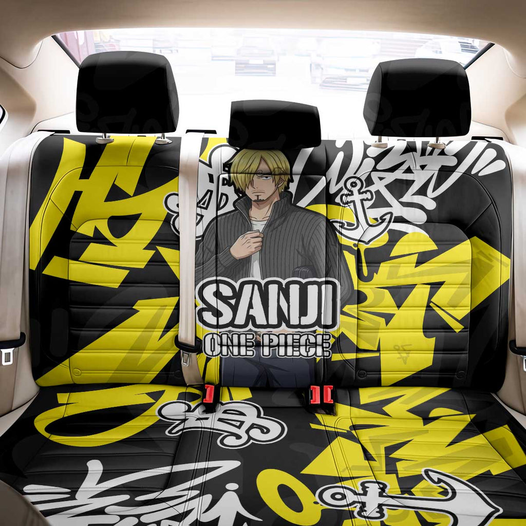 Vinsmoke Sanji One Piece Back Car Seat Cover Graffiti Street Art Anime Collage