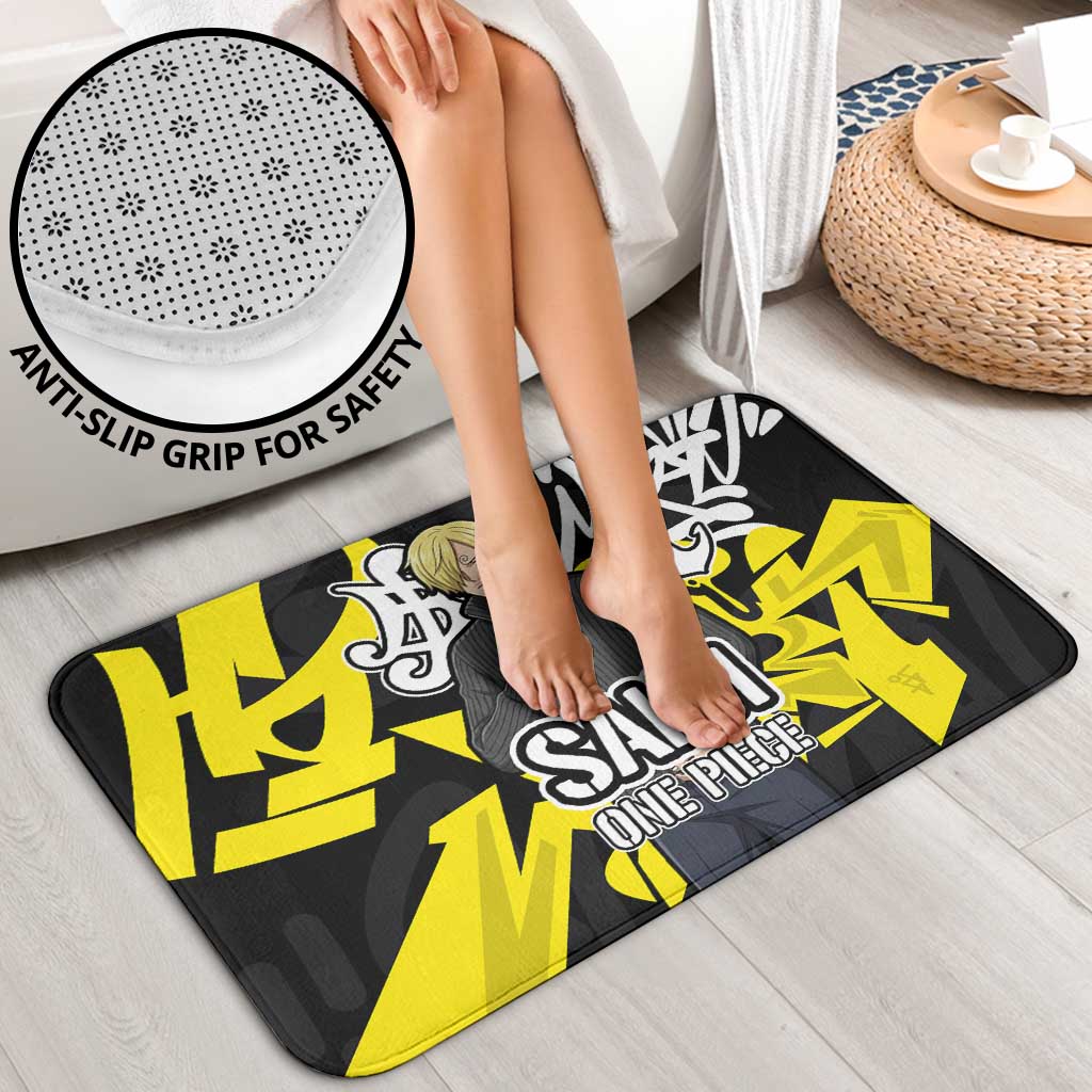 Vinsmoke Sanji One Piece Bathroom Set Graffiti Street Art Anime Collage