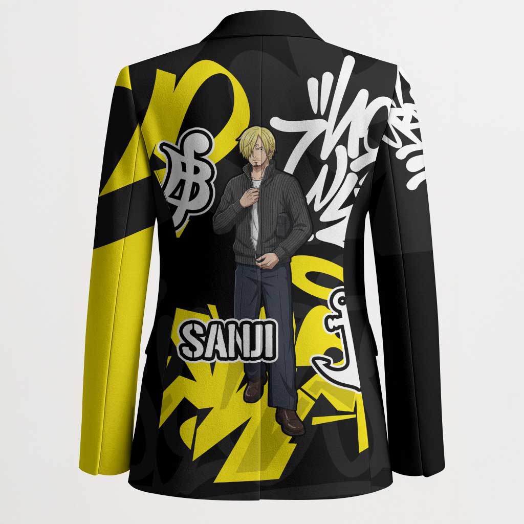 Vinsmoke Sanji One Piece Blazer Graffiti Street Art Anime Collage