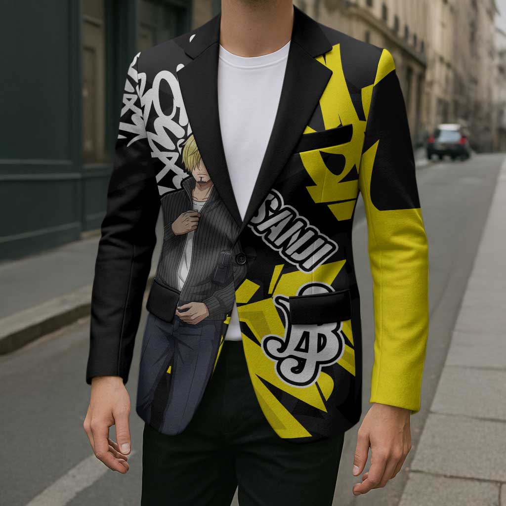Vinsmoke Sanji One Piece Blazer Graffiti Street Art Anime Collage