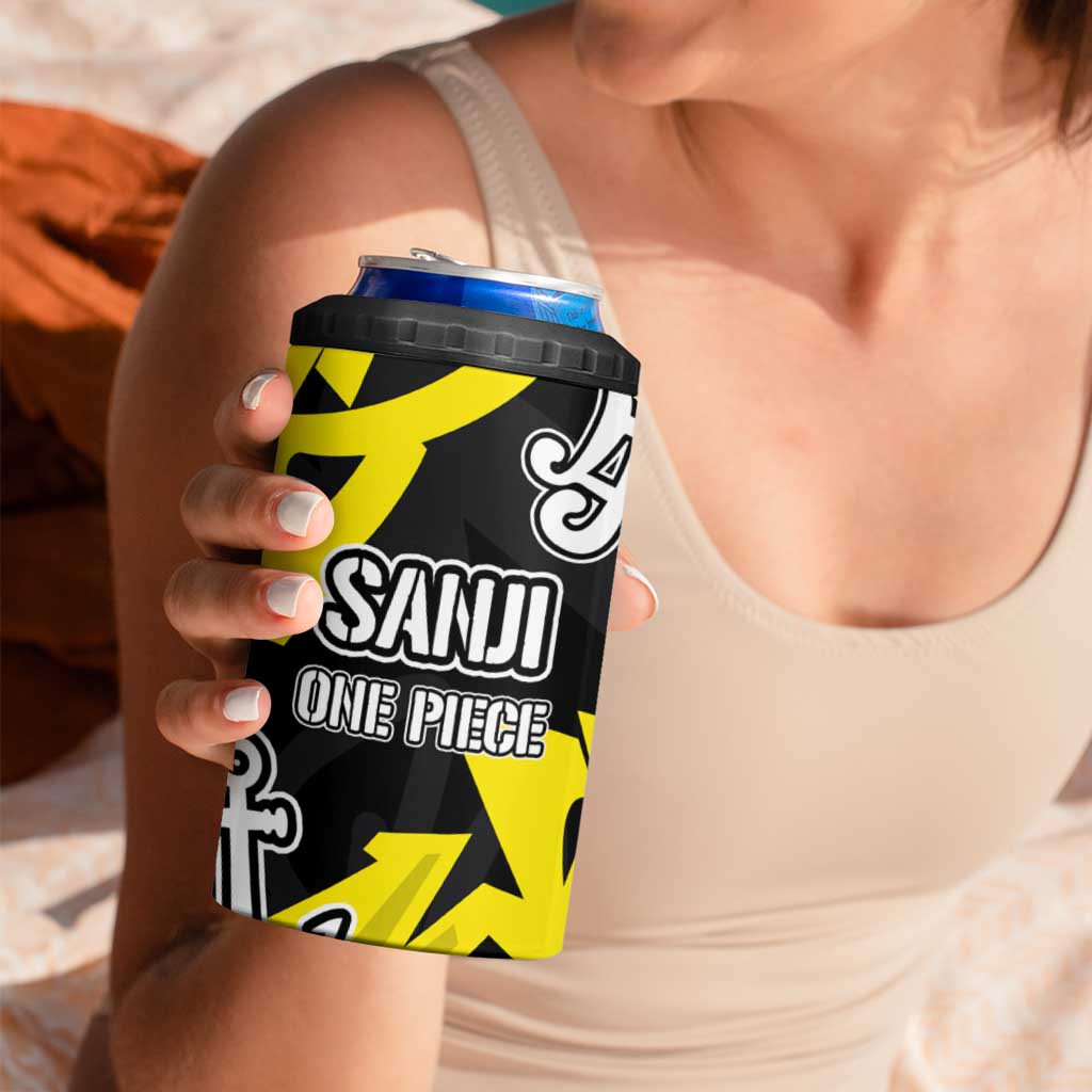 Vinsmoke Sanji One Piece 4 in 1 Can Cooler Tumbler Graffiti Street Art Anime Collage