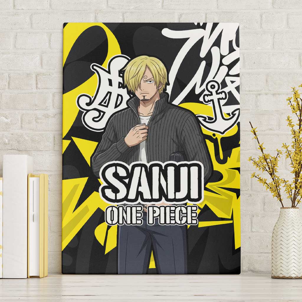 Vinsmoke Sanji One Piece Canvas Wall Art Graffiti Street Art Anime Collage