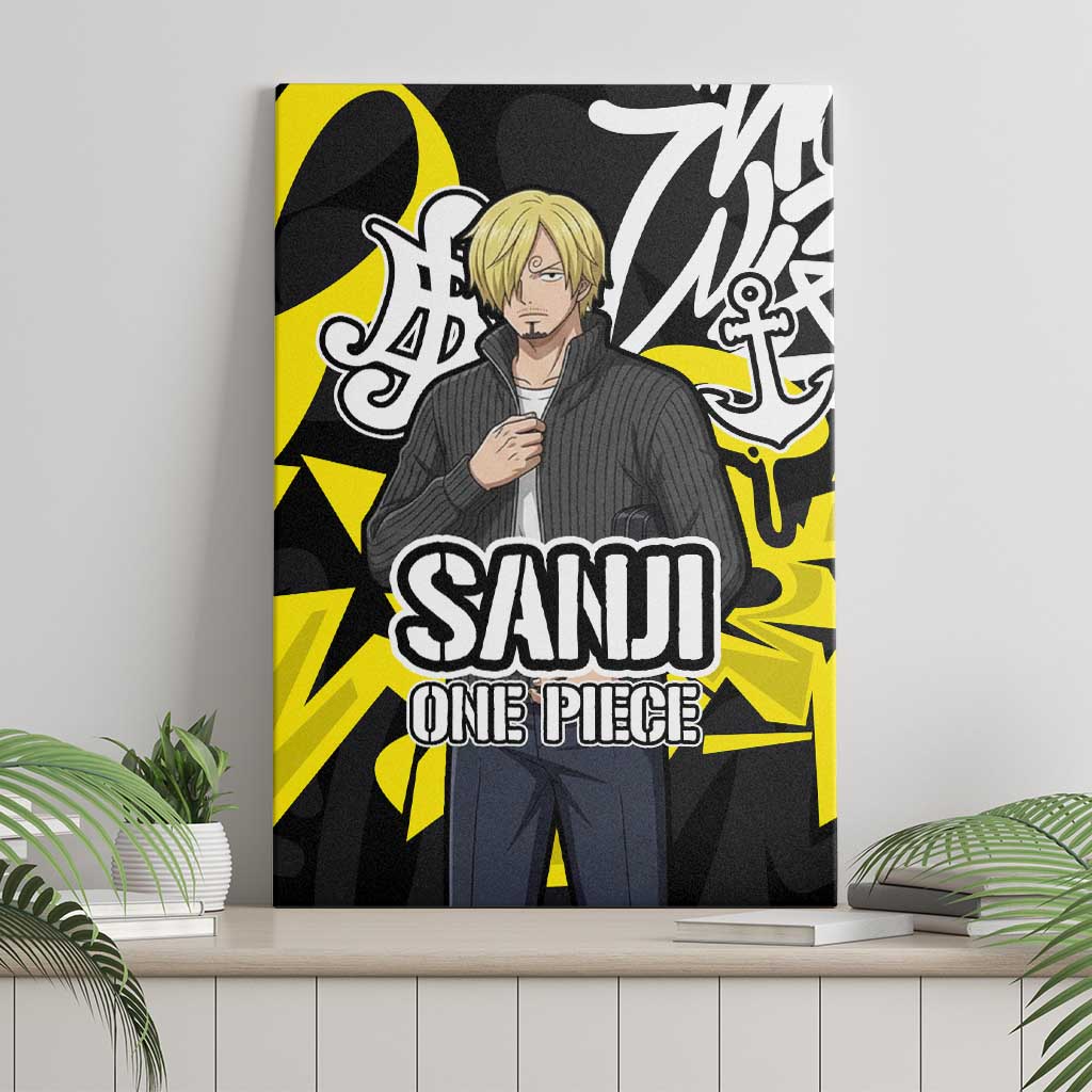 Vinsmoke Sanji One Piece Canvas Wall Art Graffiti Street Art Anime Collage