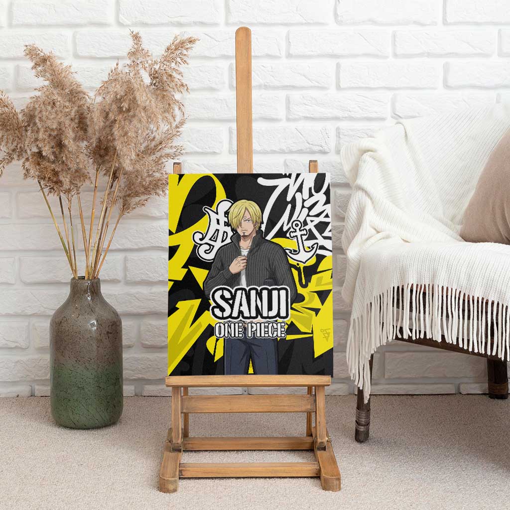 Vinsmoke Sanji One Piece Canvas Wall Art Graffiti Street Art Anime Collage