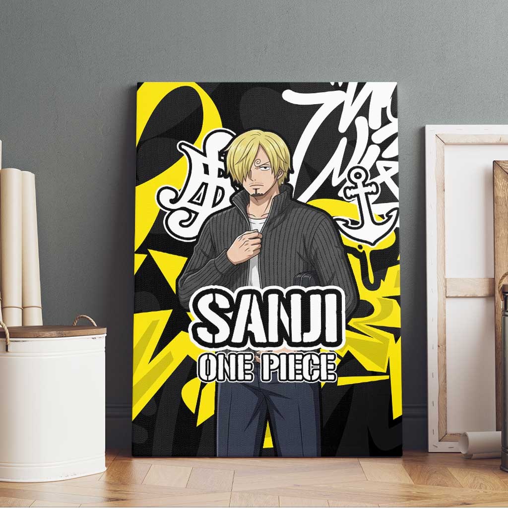 Vinsmoke Sanji One Piece Canvas Wall Art Graffiti Street Art Anime Collage