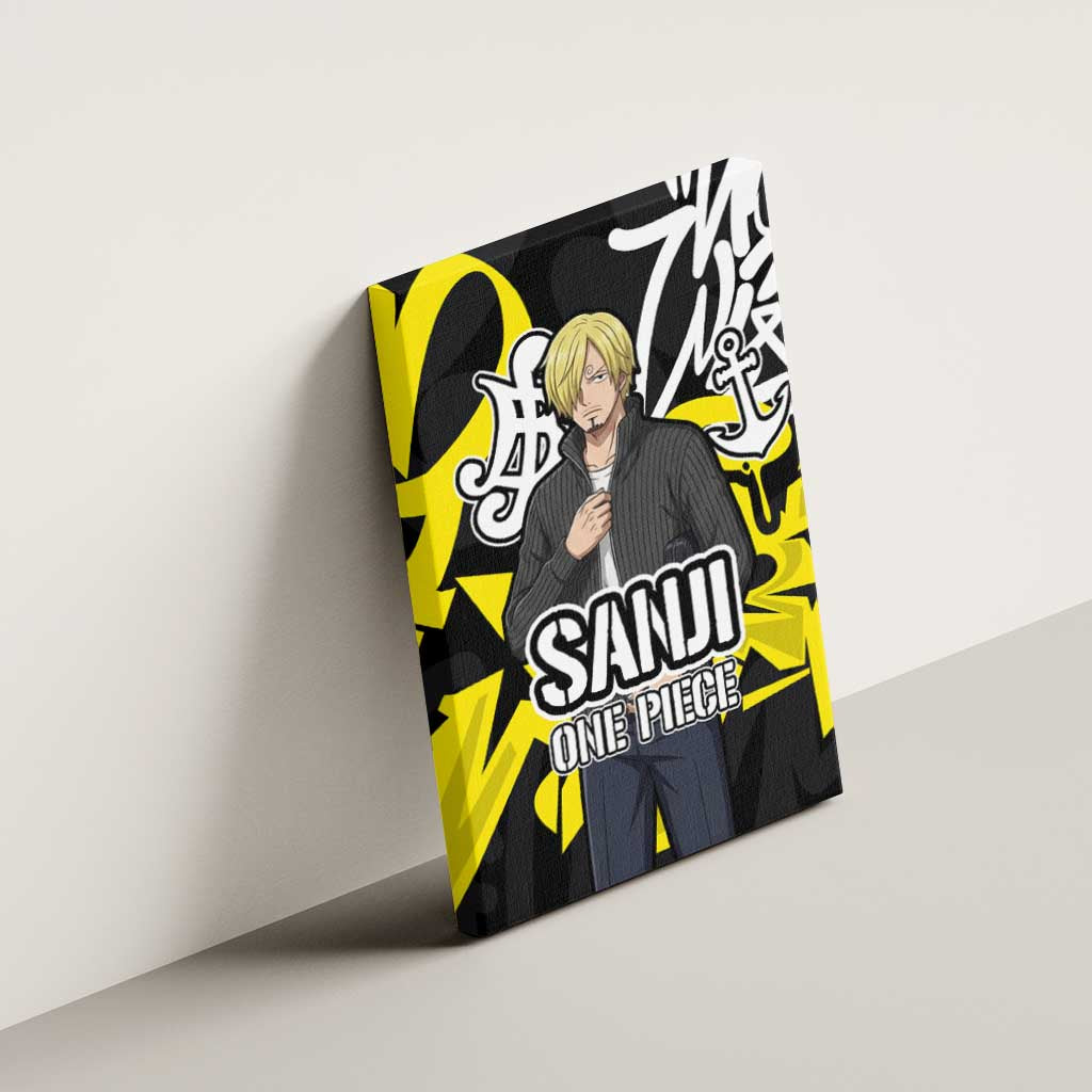 Vinsmoke Sanji One Piece Canvas Wall Art Graffiti Street Art Anime Collage