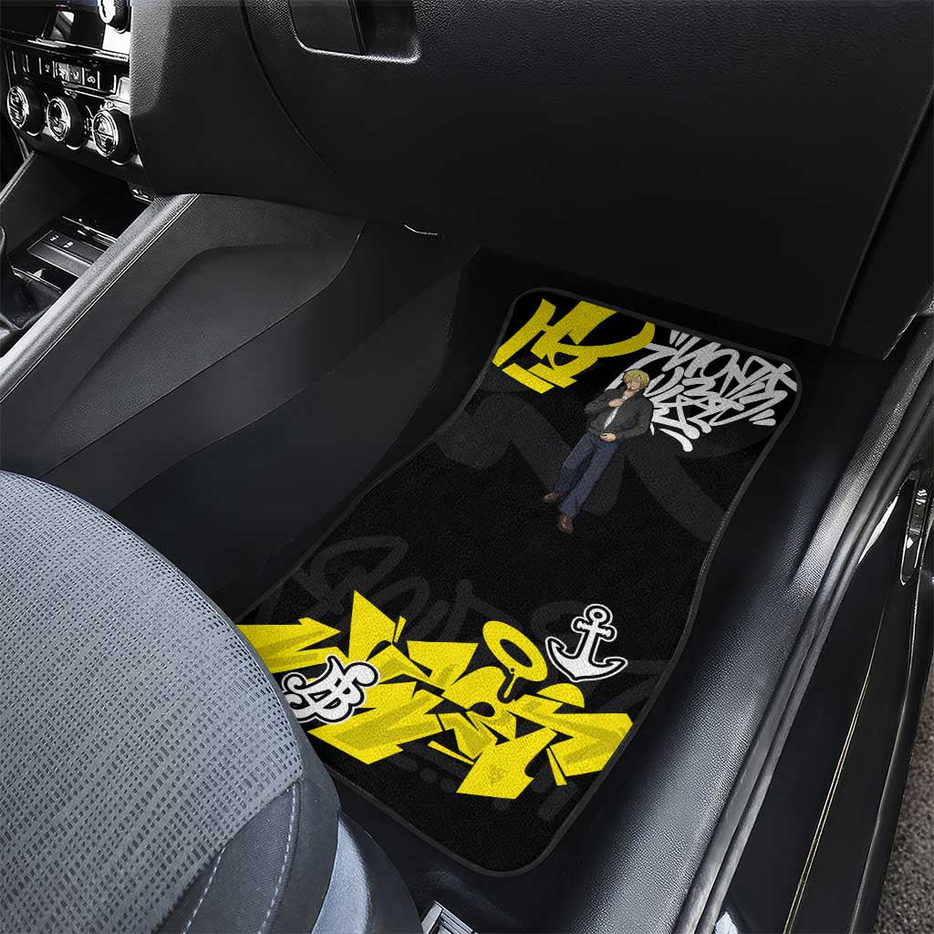 Vinsmoke Sanji One Piece Car Mats Graffiti Street Art Anime Collage