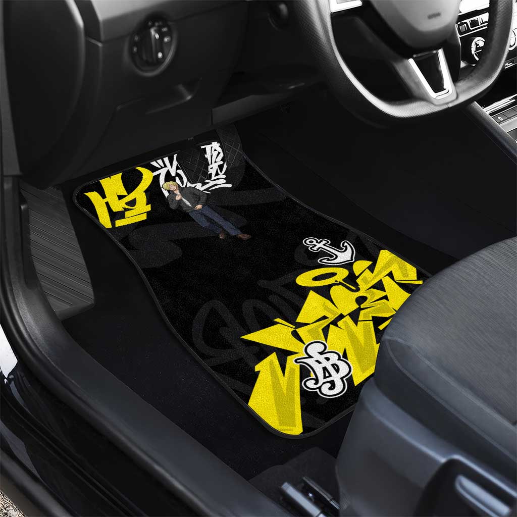 Vinsmoke Sanji One Piece Car Mats Graffiti Street Art Anime Collage