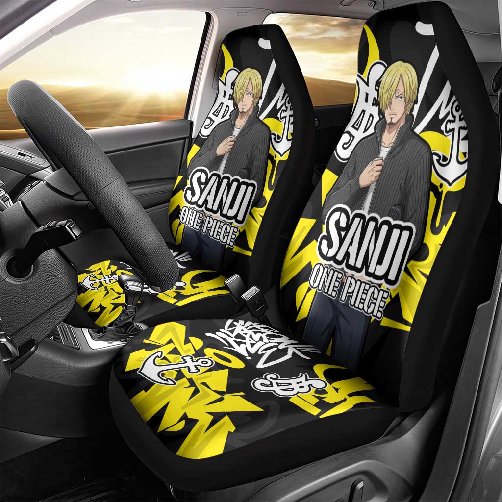 Vinsmoke Sanji One Piece Car Seat Cover Graffiti Street Art Anime Collage