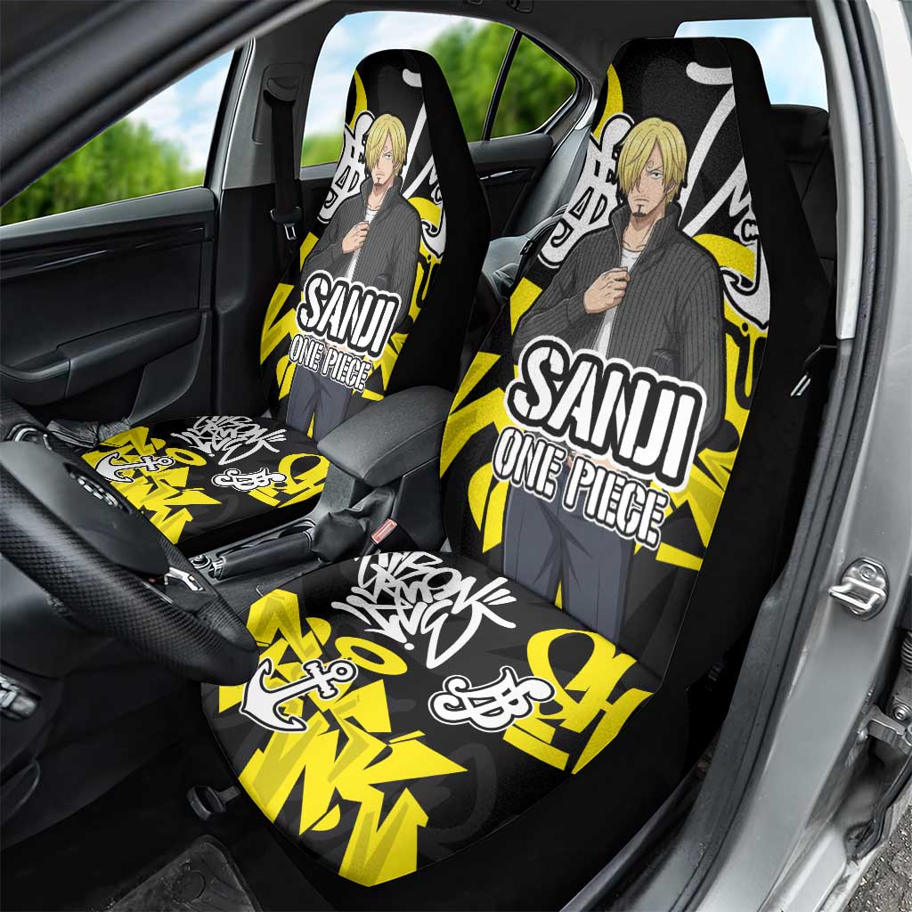 Vinsmoke Sanji One Piece Car Seat Cover Graffiti Street Art Anime Collage