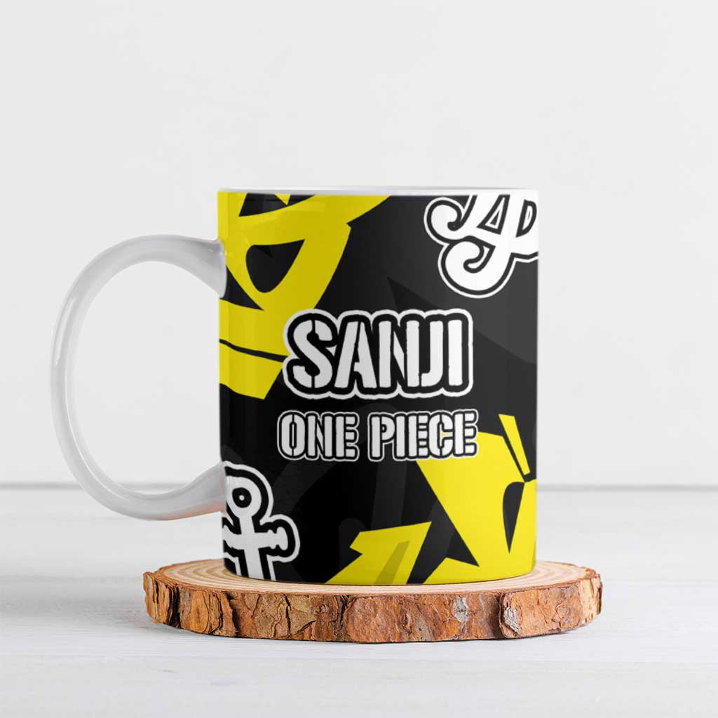 Vinsmoke Sanji One Piece Ceramic Mug Graffiti Street Art Anime Collage