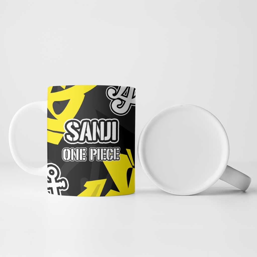 Vinsmoke Sanji One Piece Ceramic Mug Graffiti Street Art Anime Collage
