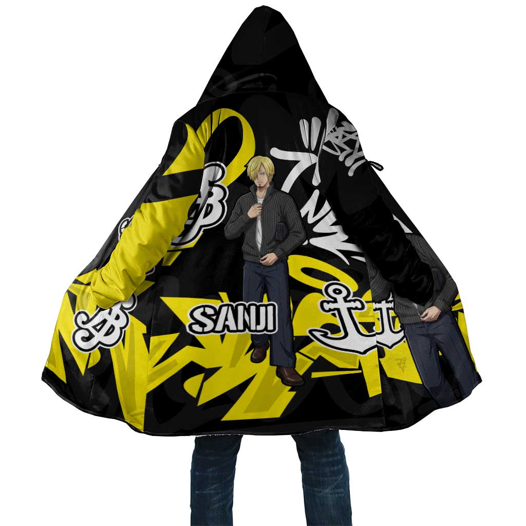 Vinsmoke Sanji One Piece Cloak Graffiti Street Art Anime Collage