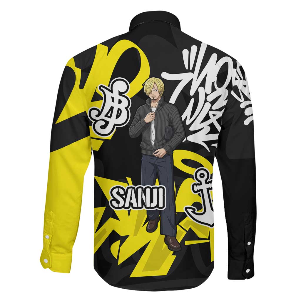 Vinsmoke Sanji One Piece Family Matching Puletasi and Hawaiian Shirt Graffiti Street Art Anime Collage