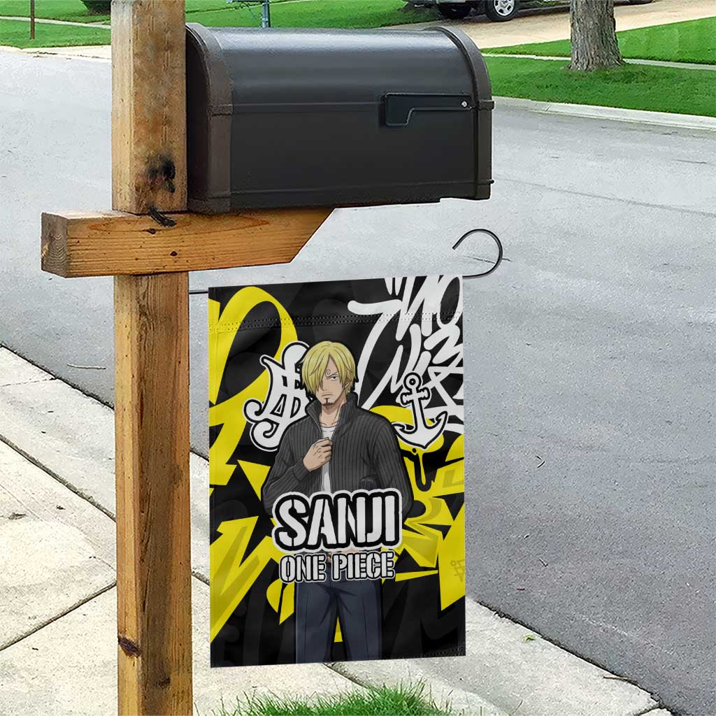 Vinsmoke Sanji One Piece Garden Flag Graffiti Street Art Anime Collage