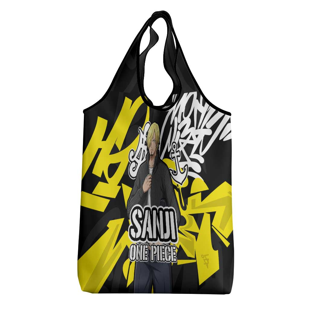 Vinsmoke Sanji One Piece Grocery Bag Graffiti Street Art Anime Collage
