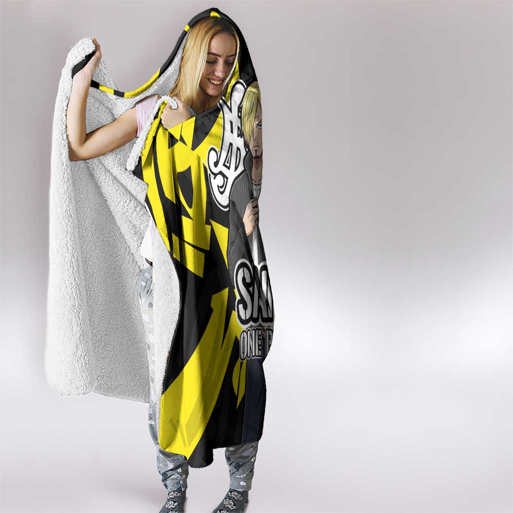 Vinsmoke Sanji One Piece Hooded Blanket Graffiti Street Art Anime Collage
